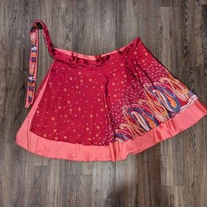 Convertible Wrap Dress / Skirt, Red